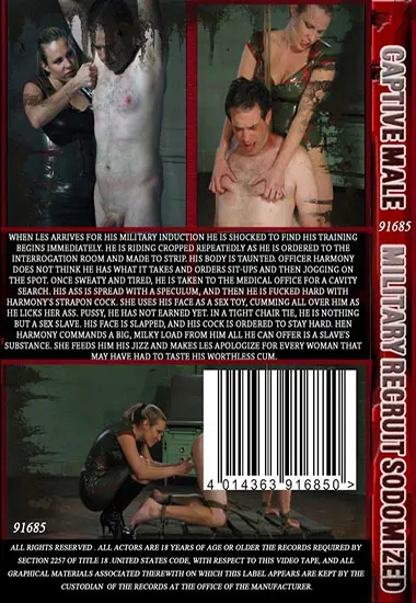 CAPTIVE MALE - Military Recruit Sodomized(Belrose)(back cover)