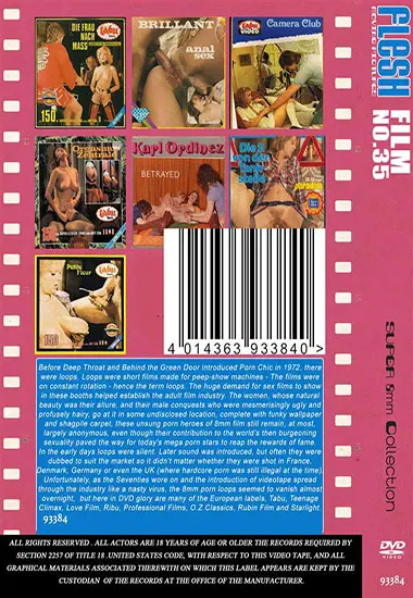 Flesh Film No. 35 | Belrose | DVD(back cover)