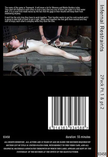 INFERNAL RESTRAINTS - 2Pack Pt.1 and pt.2(Belrose)(back cover)