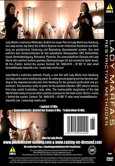 Lady Marfaand#180;s Restrictive Methoden | LENA K. | DVD(back cover)