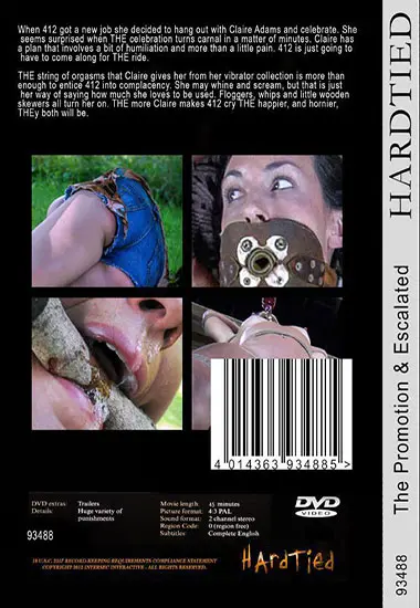 HARDTIED - The Promotion andamp; Escalated | Belrose | DVD(back cover)
