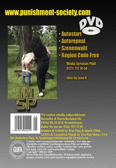 Rohrstock Fand#252;r Den Sittenstrolch | LENA K. | DVD(back cover)