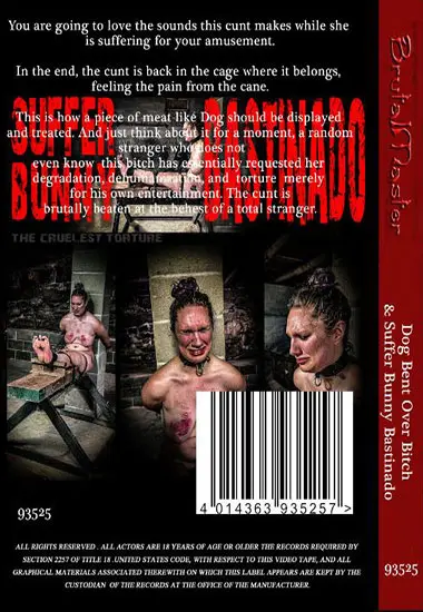 BRUTAL MASTER - Dog Bent Over Bitch and Suffer Bunny Bastinado(Belrose)(back cover)