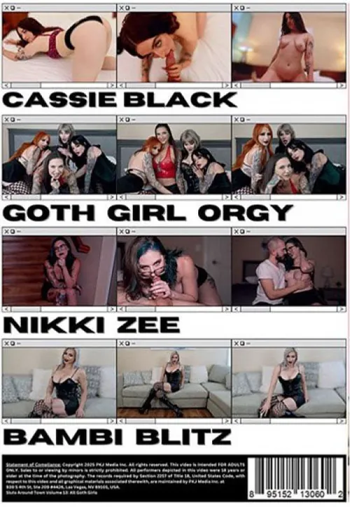 Sluts Around Town 13: All Goth Girls(Dirty Cinema)(back cover)