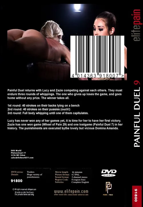 ELITE PAIN - Painful Duel 9 | BDSM 2 | DVD(back cover)
