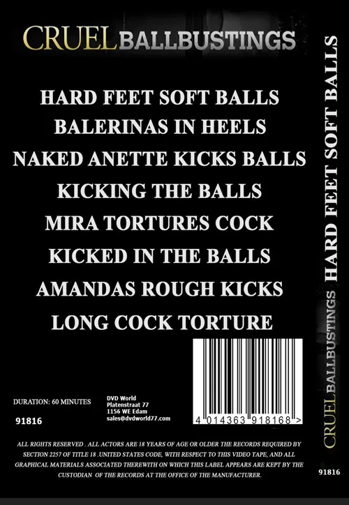 CRUEL BALLBUSTINGS - Hard Feet Soft Balls | BDSM 2 | DVD(back cover)