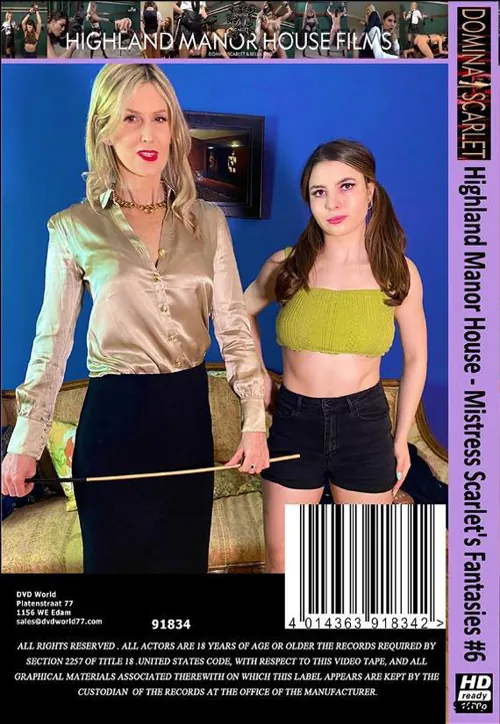 HIGHLAND MANOR HOUSE - Mistress Scarletand#180;s Fantasies #6(BDSM 2)(back cover)