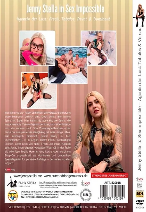 Agentin Der Lust: Tabulos andamp; Versaut(Jenny Stella)(back cover)