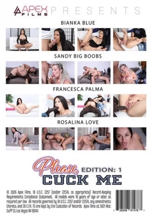 Please, Cuck Me | Apex Films | DVD(back cover)