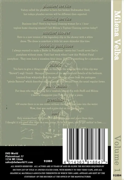 MILENA VELBA - Milena Velba Volume 1 | BDSM 2 | DVD(back cover)