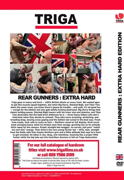 TRIGA FILMS - Rear Gunners: Extra Hard Edition | STAXUS | DVD(back cover)
