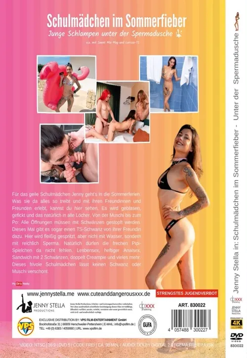 Schulmädchen Im Sommerfieber - Junge Schlampen Unter Der Spermadusche | Jenny Stella | DVD(back cover)