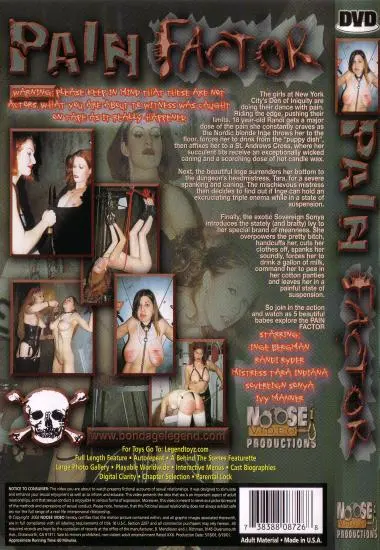 Pain Factor(Noose Video) at sexvideoall.com(back cover)