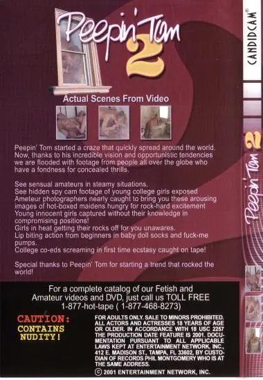 Peepin'Tom 2 | CandidCam | DVD(back cover)