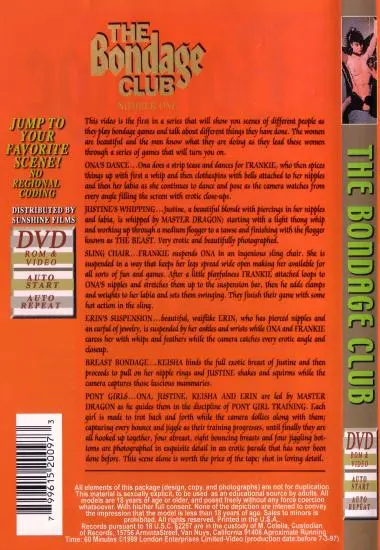 BONDAGE CLUB, THE(Sunshine) at sexvideoall.com(back cover)