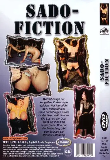 SADOFICTION | Erotic Entertainment | DVD(back cover)