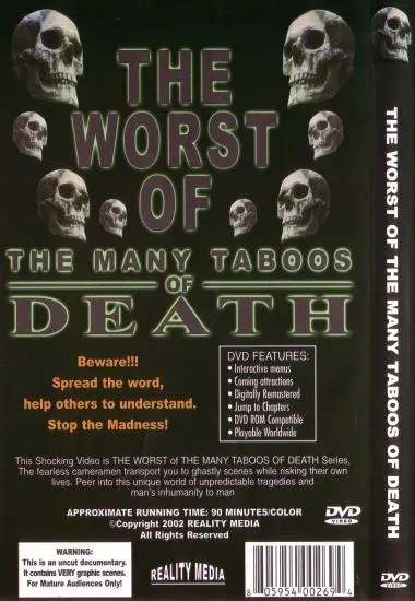 Worst of the many taboos of death. The | Reality Media(back cover)