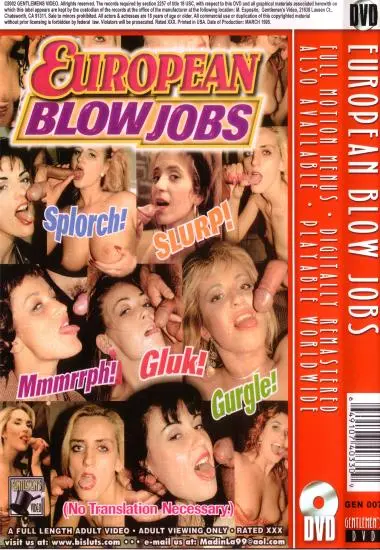 EUROPEAN BLOW JOBS | Gentlemens(back cover)