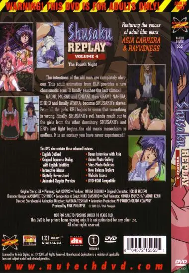 Shusaku Replay Vol. 4 | NuTech Digital | DVD(back cover)