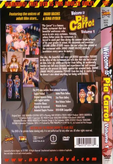 Welcome To Pia Carrot I Vol. 1 | NuTech Digital(back cover)