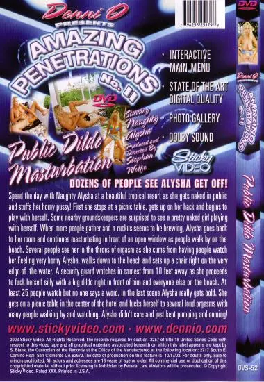 Amazing Penetrations Vol. 11 | Sticky Video(back cover)