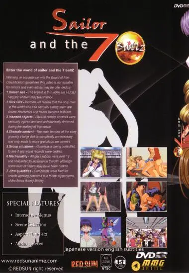 Sailor and the 7 Ballz | Anime- MMG(back cover)