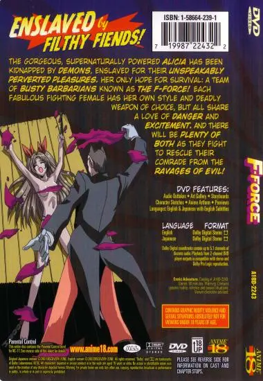F-Force | A18 | DVD(back cover)