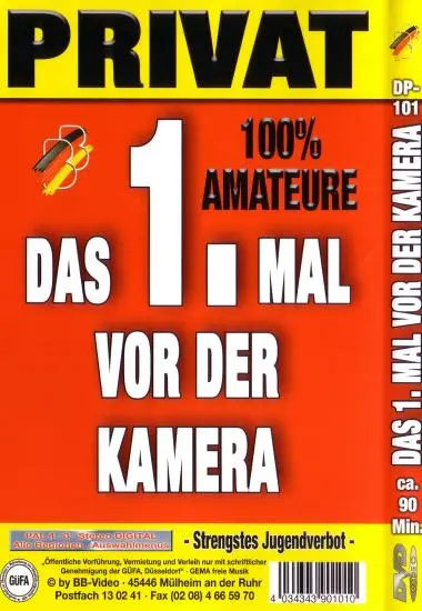 Privat: Das 1.Mal vor der Kamera | BB-Video | DVD, Download, VOD(back cover)