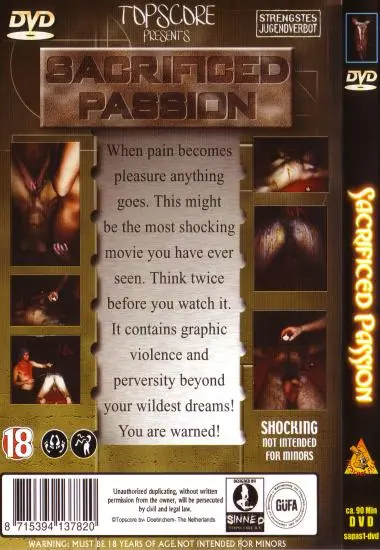 Sacrificed Passion | Topscore | DVD(back cover)