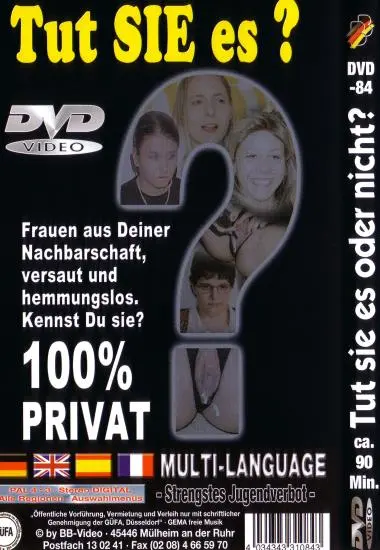 TUT SIE ES ODER NICHT? DVD-84 | BB-Video | DVD, Download, VOD(back cover)