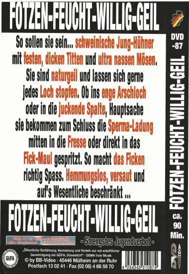 Fotzen-Feucht-Willig-Geil | BB-Video | DVD, Download, VOD(back cover)