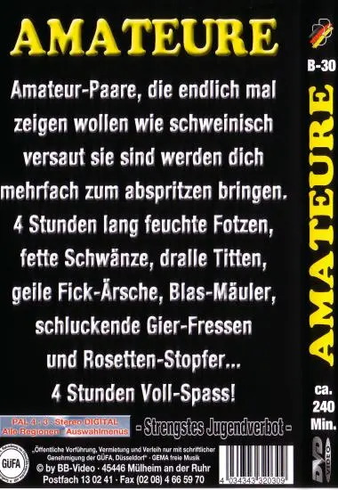 Amateure B-30 | BB-Video(back cover)