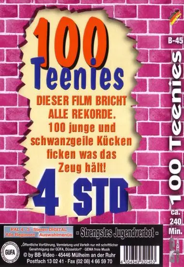 100 Teenies vollgespritzt | BB-Video(back cover)