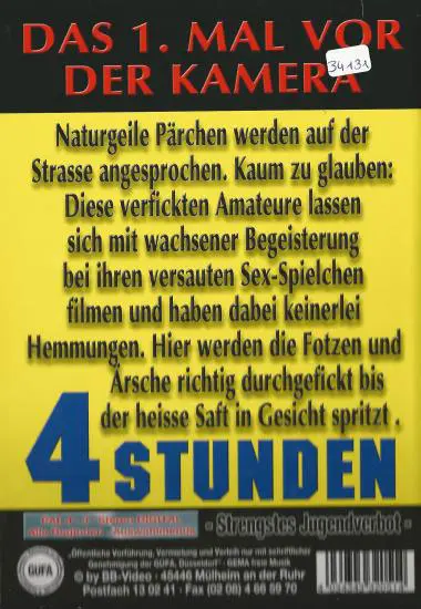 Das 1. Mal Vor der Kamera B-51 | BB-Video | DVD(back cover)