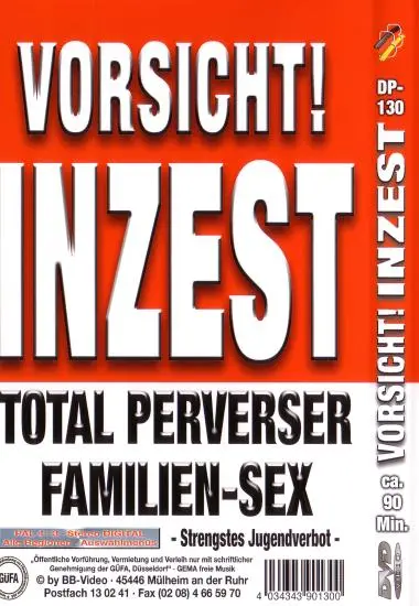 VORSICHT! INZEST DP-130 | BB-Video | DVD, Download, VOD(back cover)