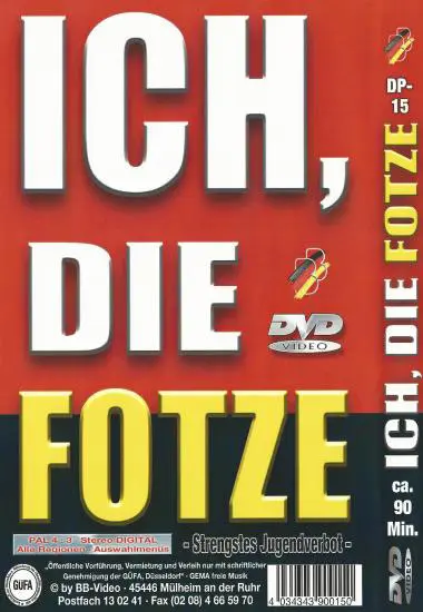 ICH DIE FOTZE | BB-Video | DVD, Download, VOD(back cover)