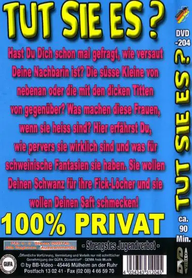 TUT SIE ES? DVD-204 | BB-Video | DVD, Download, VOD(back cover)