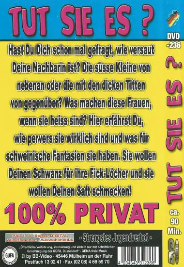 TUT SIE ES? DVD-236 | BB-Video | DVD, Download, VOD(back cover)