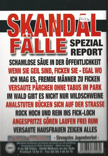 SKANDAL Fand#196;LLE ED-48 | BB-Video | DVD, Download, VOD(back cover)