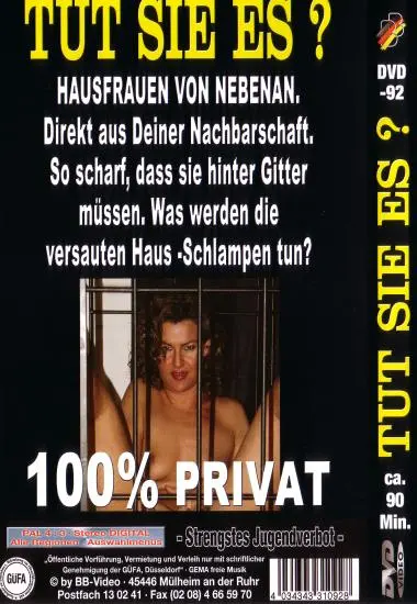 TUT SIE ES? DVD-92 | BB-Video | DVD, Download, VOD(back cover)