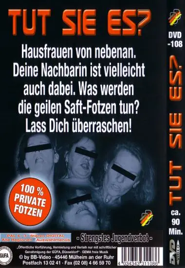 TUT SIE ES? DVD-108 | BB-Video | DVD, Download, VOD(back cover)