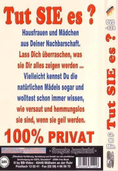 TUT SIE ES? DVD-124 | BB-Video | Download, VOD(back cover)