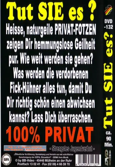 TUT SIE ES? DVD-132 | BB-Video | DVD, Download, VOD(back cover)