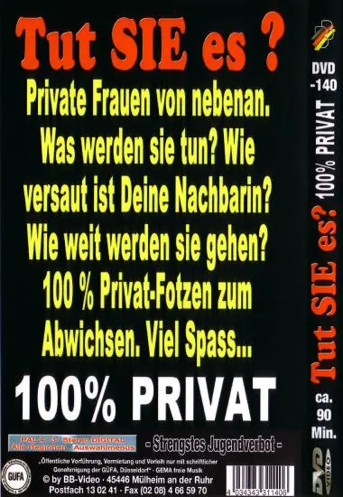 TUT SIE ES? DVD-140 | BB-Video | Download, VOD(back cover)