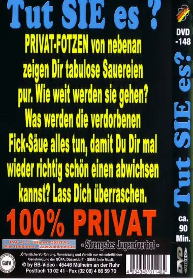 TUT SIE ES? DVD-148 | BB-Video | Download, VOD(back cover)