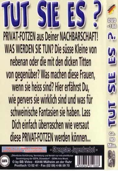 TUT SIE ES? DVD-188 | BB-Video | DVD, Download, VOD(back cover)