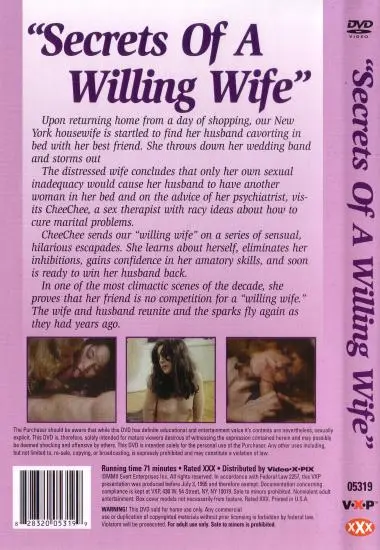 Secrets Of A Willing Wife | Video.X.Pix | DVD(back cover)