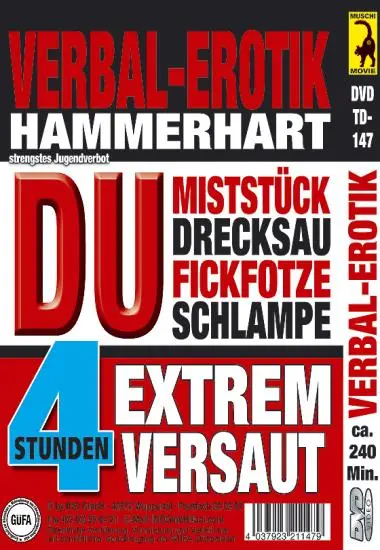 Verbal-Erotik Hammerhart | Muschi | DVD(back cover)