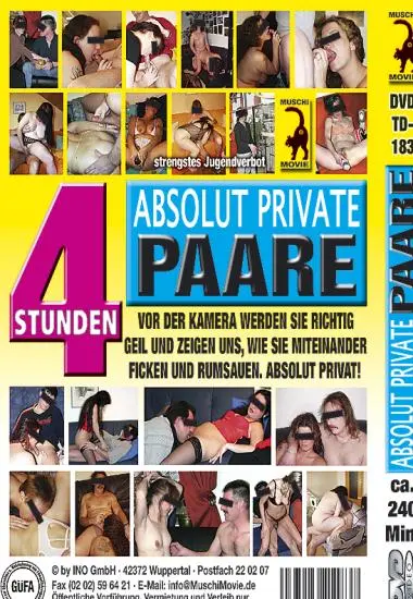 Absolut private Paare | Muschi | DVD(back cover)