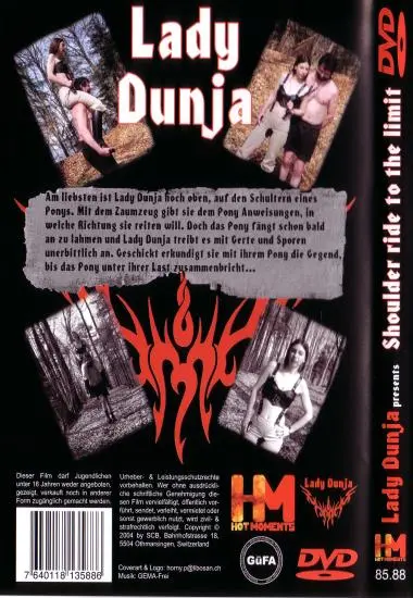 Lady Dunja: Shoulder ride to the limit | SCB | DVD(back cover)